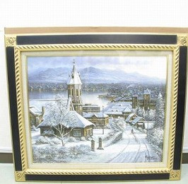 函館港」 人見友紀作 油彩画｜絵画｜買取実績紹介｜骨董品買取